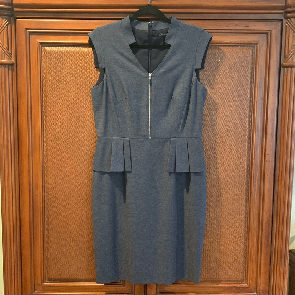 EUC Antonio Melani peplum structured dress